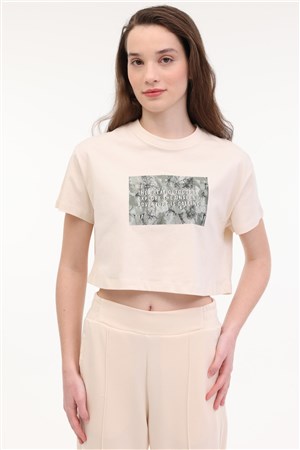 Lumberjack 5M Wl Rena 11Outss25105 5Fx Bej Kadın Kkol T-Shırt