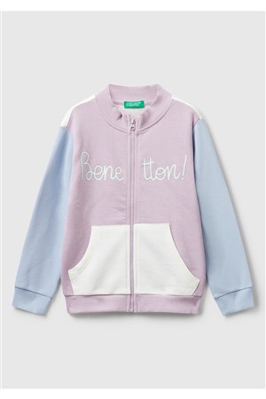 Benetton Kız Bebek Fermuarlı Sweatshırt
