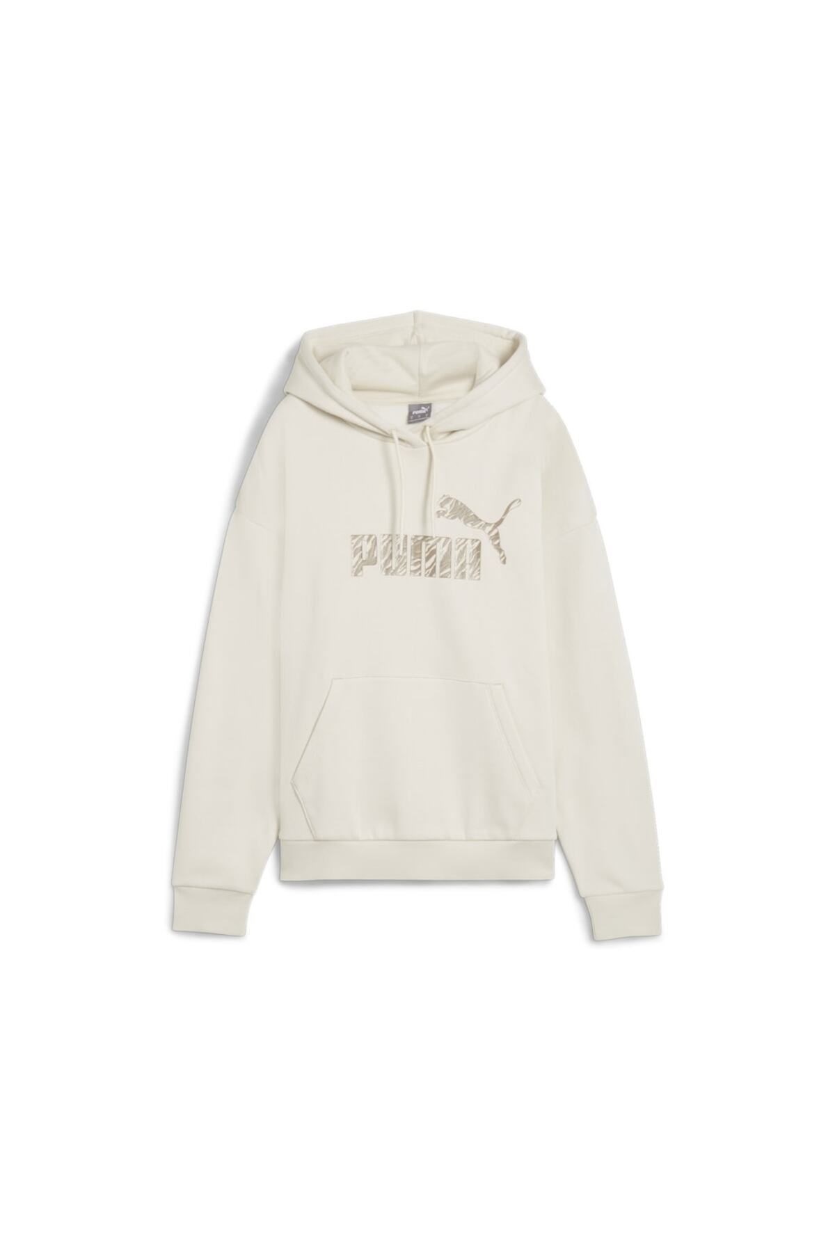 Puma Ess+ Anımal Hoodie Fl Kadın Sweatshırt Krem