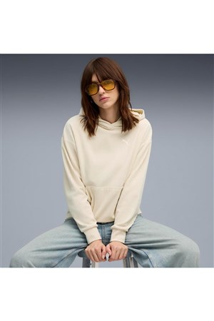 Puma Ess Elevated Velour Hoodie Kadın Sweatshırt