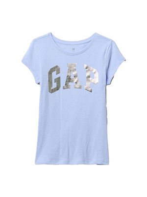 Gap V-Hs Ss Logo Tee Mavi Kız Çocuk K.Kol Tshırt