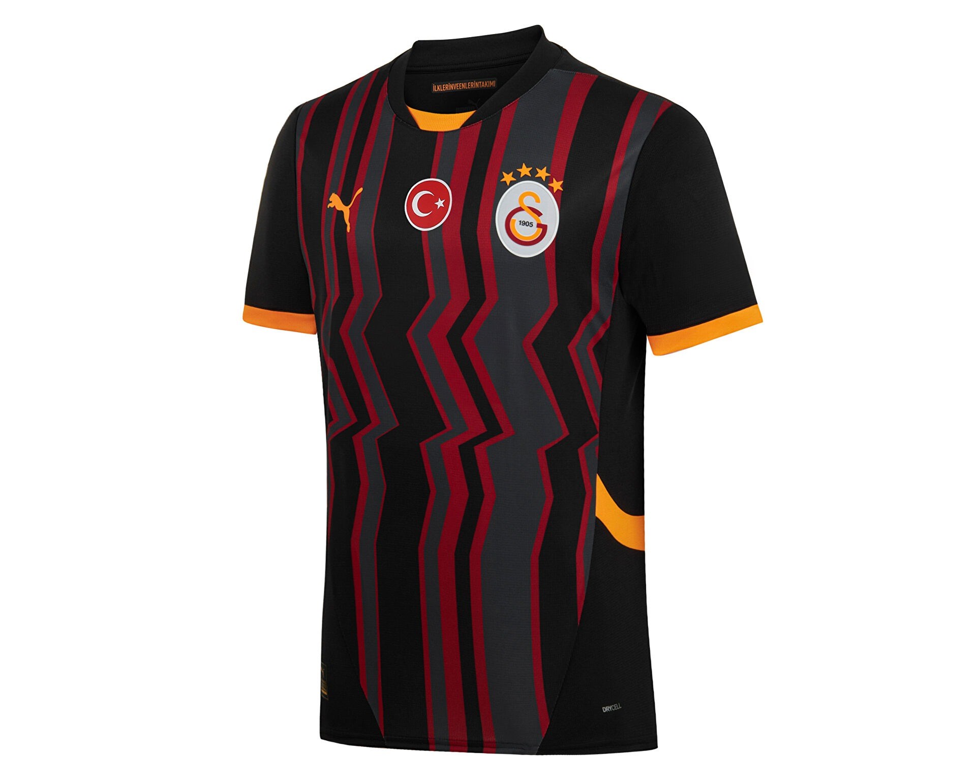 Puma Puma Black-Intense Orange Unısex Galatasaray  Forma Siyah