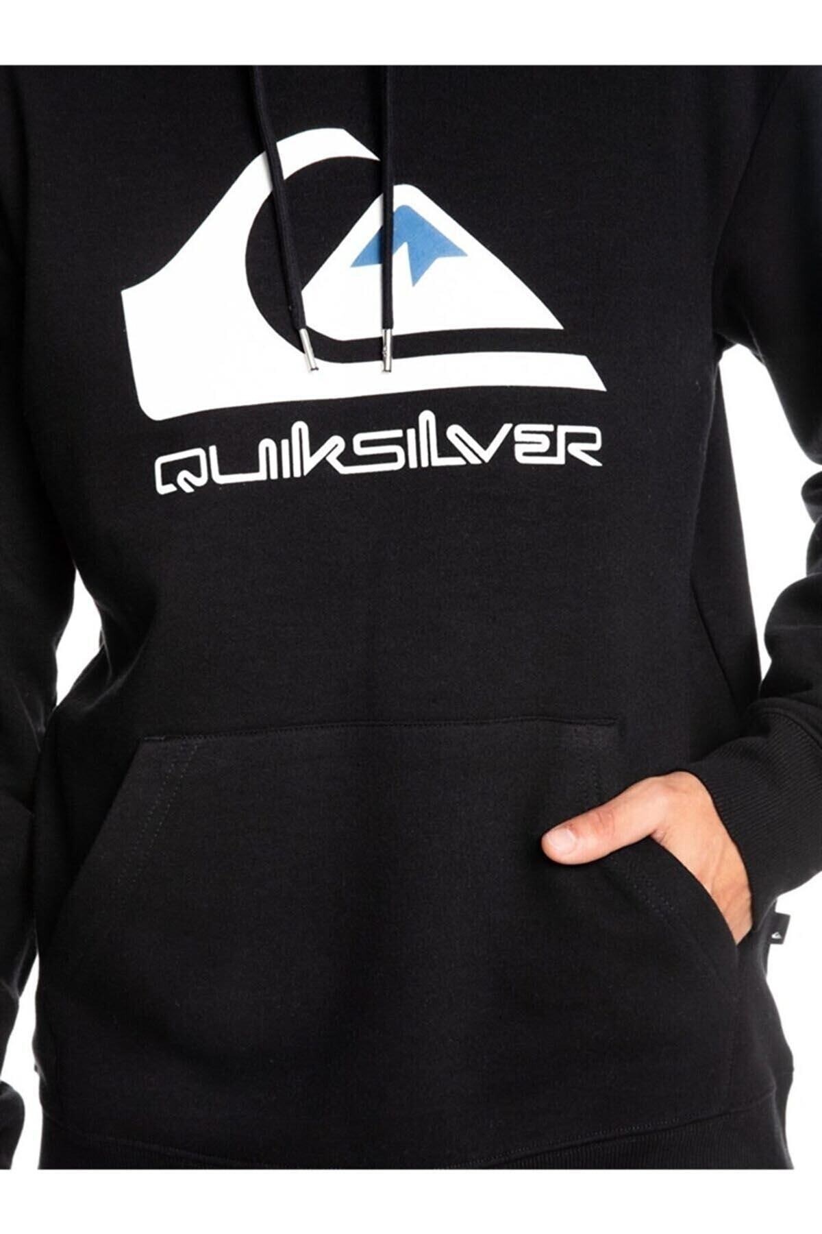 Quıksılver Ls Tekstil Sweatshırt Anthracite - Solid Erkek Sweatshirt Siyah