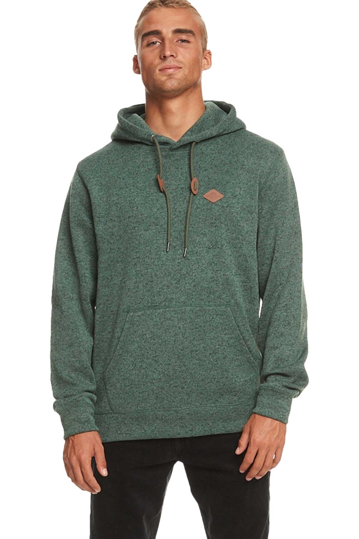 Quıksılver Ls Tekstil Sweatshırt Laurel Wreath Heather Erkek Sweatshirt Yeşil 