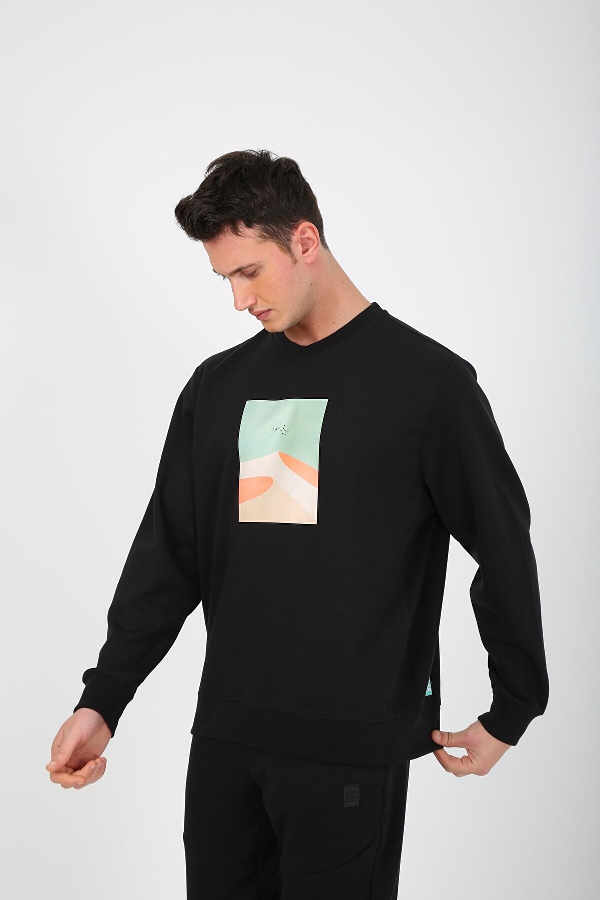 Esqudo Erkek Sweatshirt Siyah