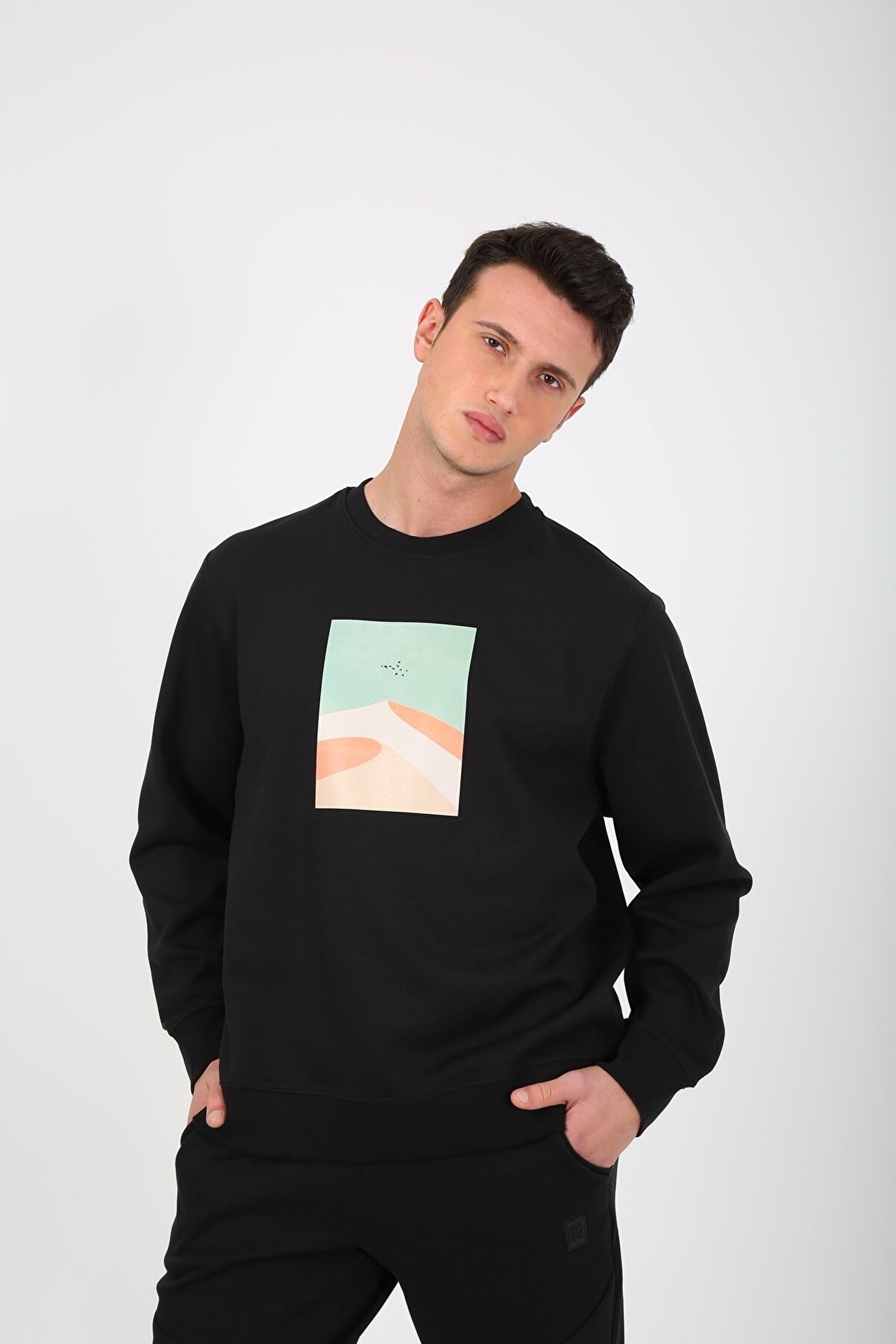 Esqudo Erkek Sweatshirt Siyah