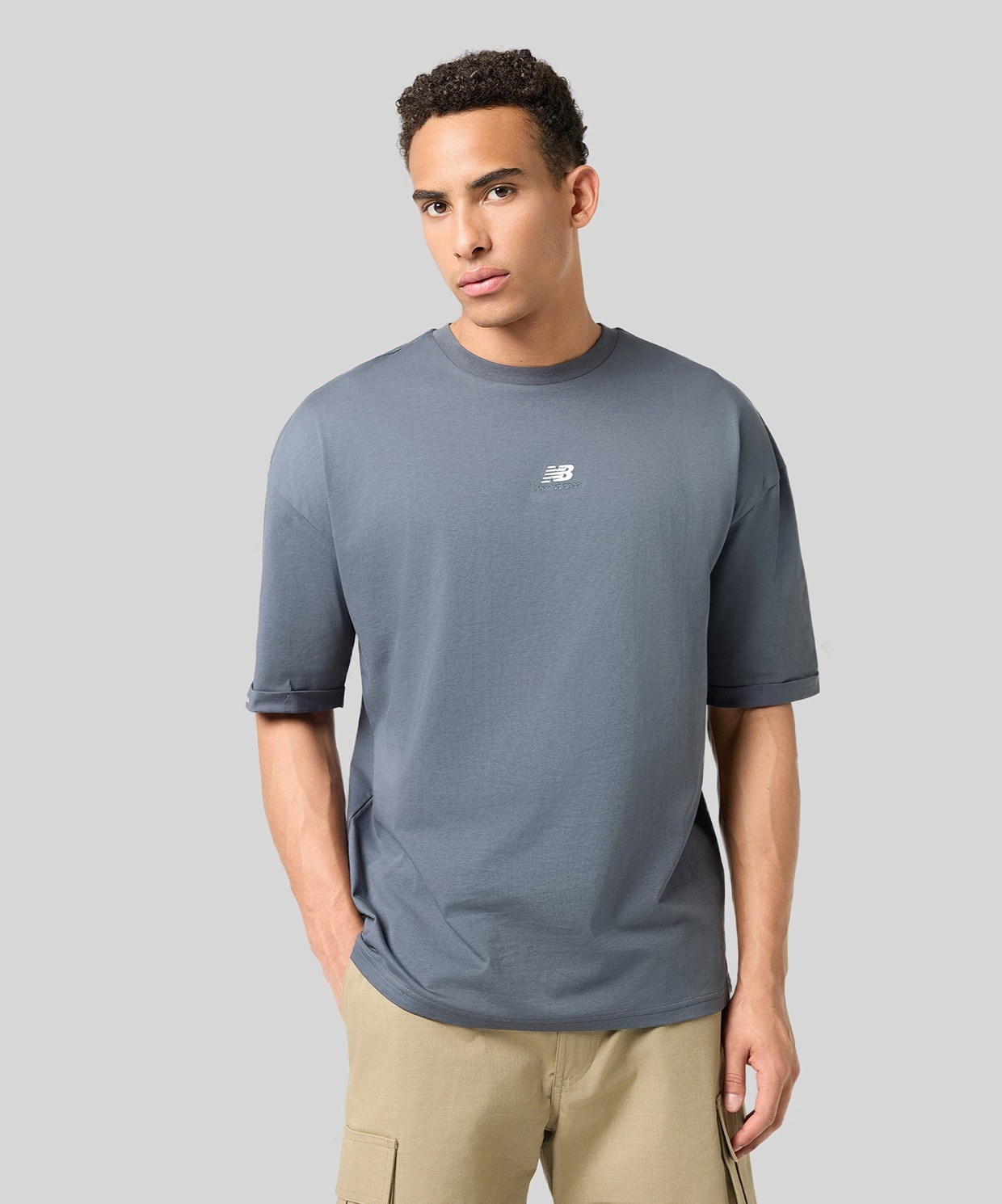 New Balance Lifestyle Unisex Tshirt Gri